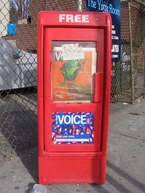 Village Voice Issue With Nick Sylvester "Do You Wanna Kiss Me?" Cover Story, Hunters Point, Long Island City, Queens, March 6, 2006