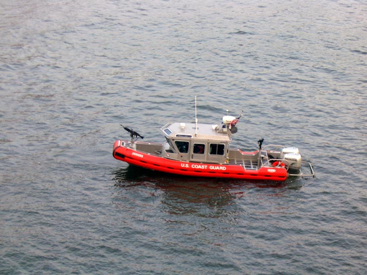 Coast Guard Boat Patrolling in the East River, October 2004