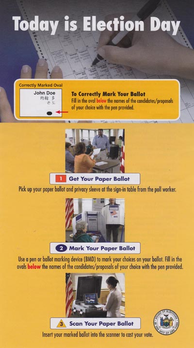 "Today is Election Day" Voting Instructions