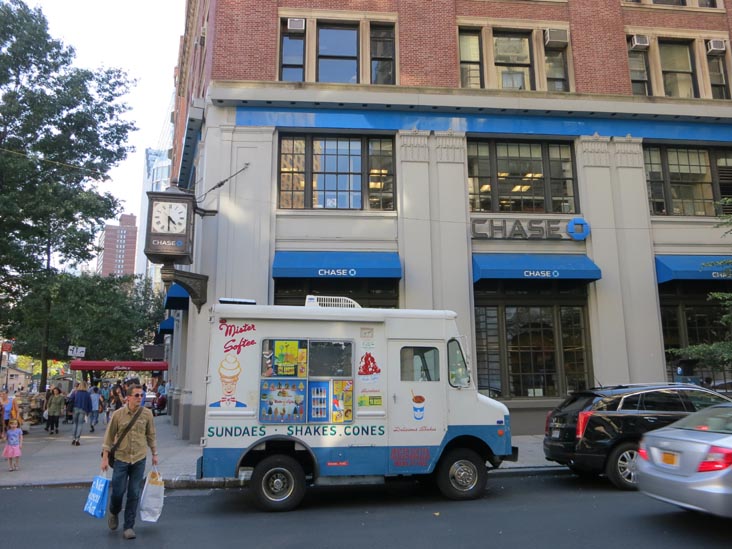 Mister Softee Truck, Broadway at 73rd Street, Northeast Corner, Upper West Side, Manhattan, August 18, 2012