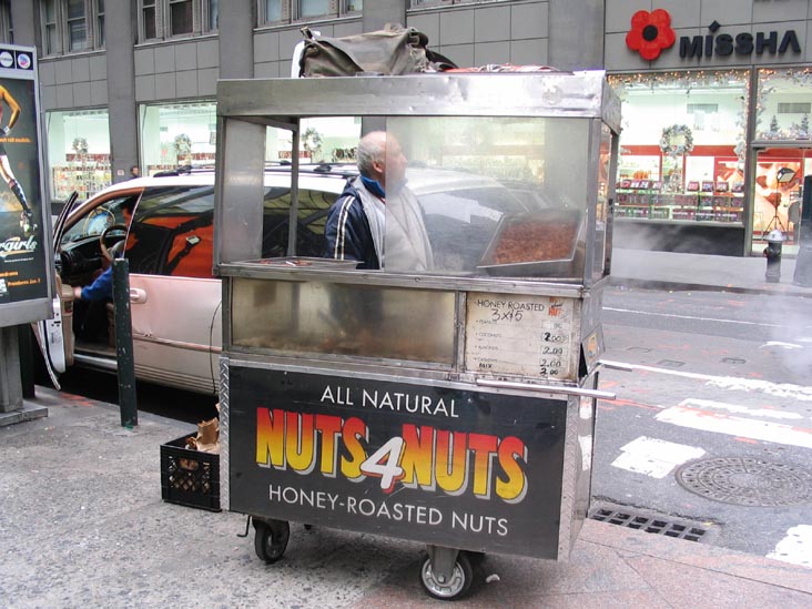 Nuts 4 Nuts Cart, Fifth Avenue and 43rd Street, NW Corner, Midtown Manhattan