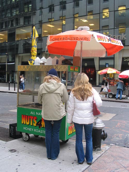 Nuts 4 Nuts Cart, Fifth Avenue and 45th Street, NW Corner, Midtown Manhattan