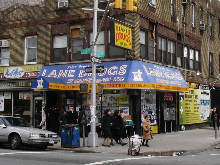 Lane Drugs, 4623 13th Avenue, Borough Park, Brooklyn
