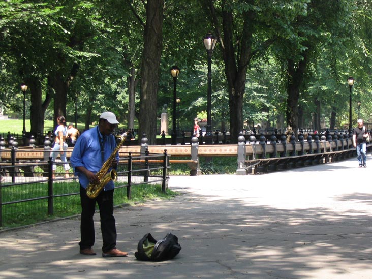 Saxophone at Central Park, July 2004