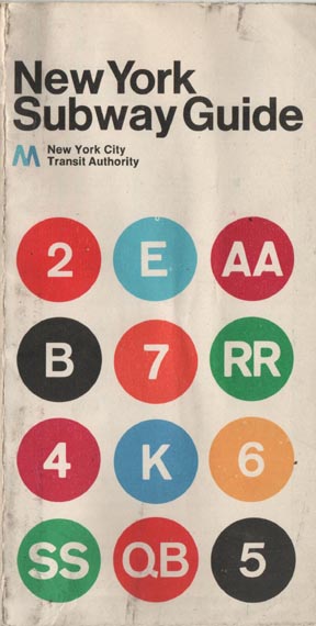 New York Subway Guide Cover, 1974 Version 