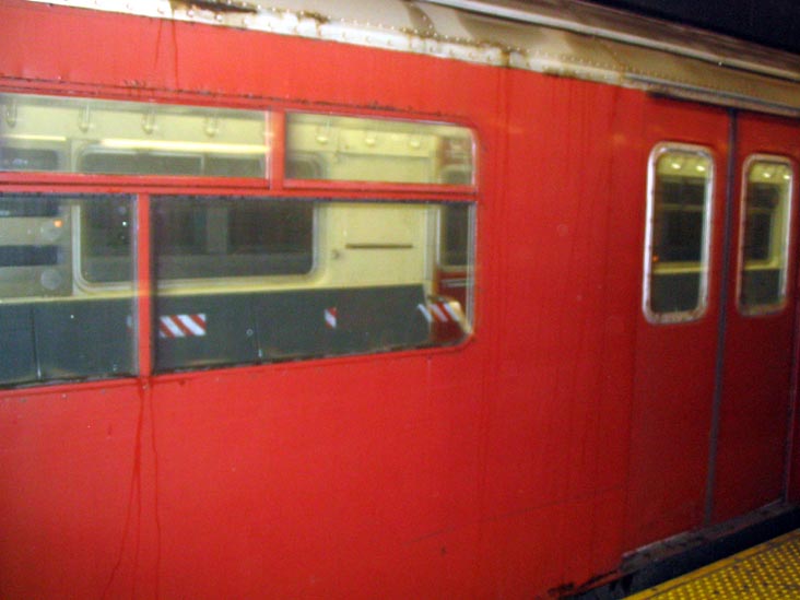 Orphan Redbird Subway Car (MTA Maintenance Train), Queensboro Plaza, Long Island City, Queens, September 2004