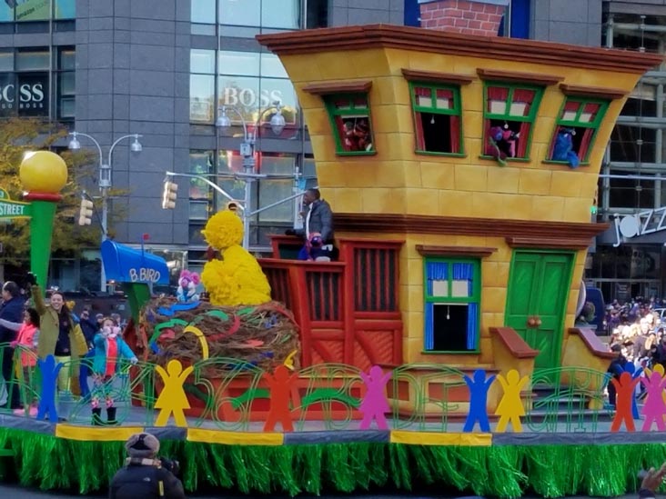 123 Sesame Street Float Featuring Leslie Odom, Jr., Macy's Thanksgiving Day Parade, Columbus Circle, Midtown Manhattan, November 23, 2017