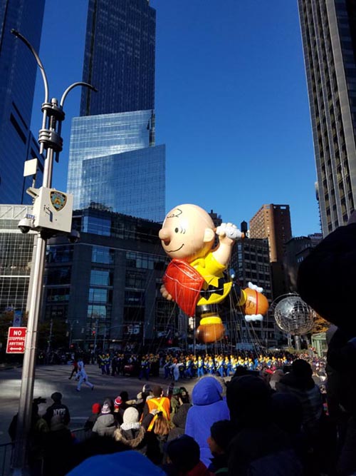 Charlie Brown, Macy's Thanksgiving Day Parade, Columbus Circle, Midtown Manhattan, November 23, 2017