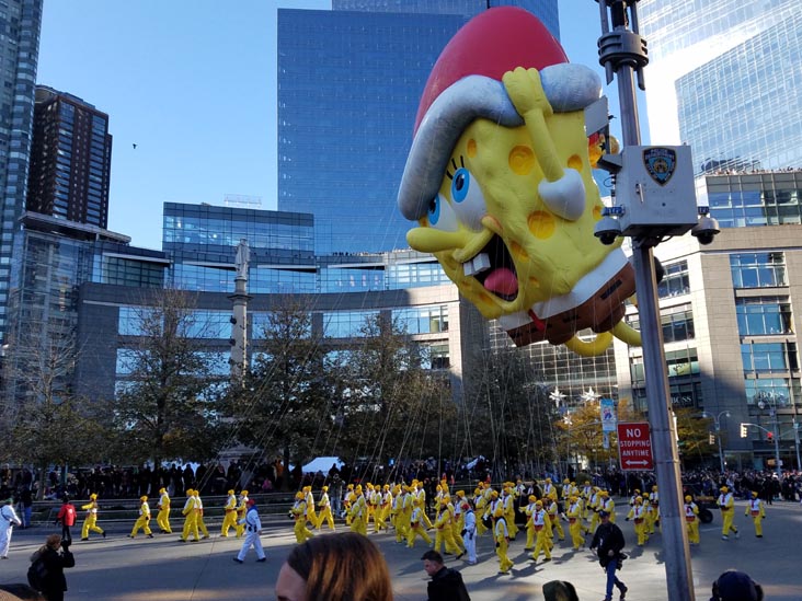 Spongebob Squarepants, Macy's Thanksgiving Day Parade, Columbus Circle, Midtown Manhattan, November 23, 2017