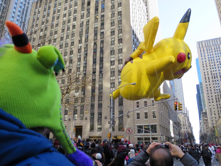 Pikachu, Macy's Thanksgiving Day Parade, 49th Street and Sixth Avenue, Midtown Manhattan, November 28, 2013