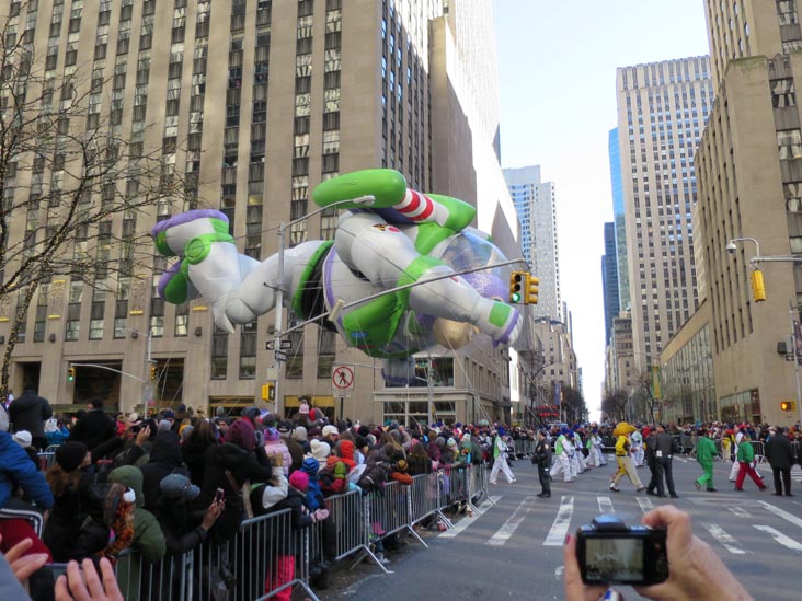 Buzz Lightyear, Macy's Thanksgiving Day Parade, 49th Street and Sixth Avenue, Midtown Manhattan, November 28, 2013