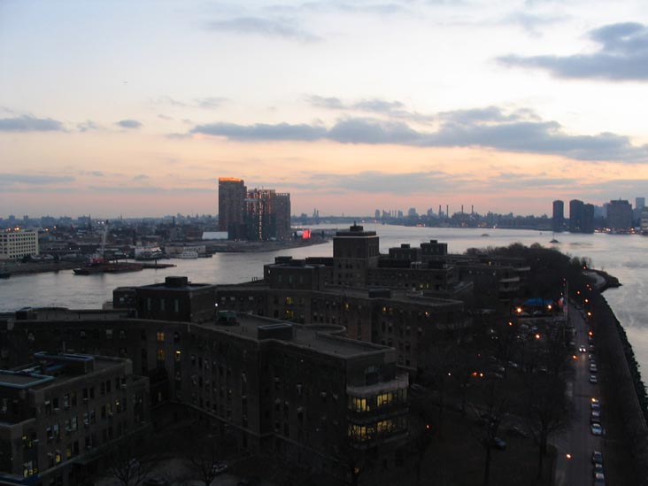 Roosevelt Island from the South Side of the Queensboro Bridge, Transit Strike, December 21, 2005