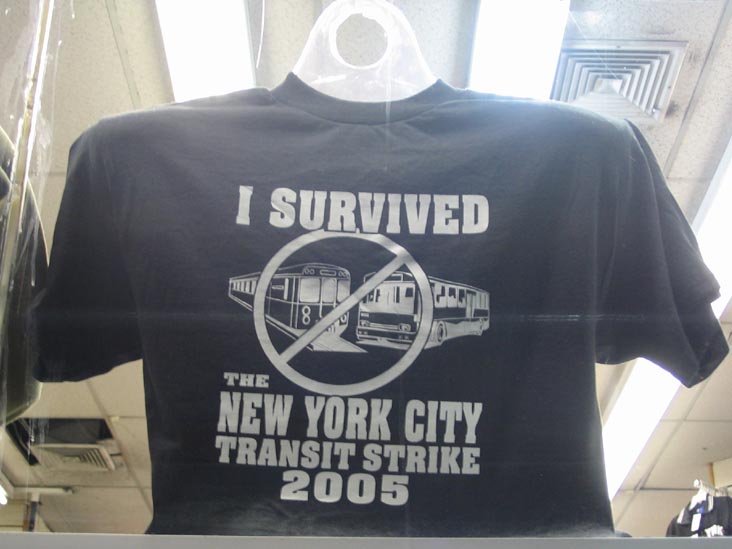 "I Survived The New York City Transit Strike 2005" T-Shirt, Fifth Avenue, Midtown Manhattan