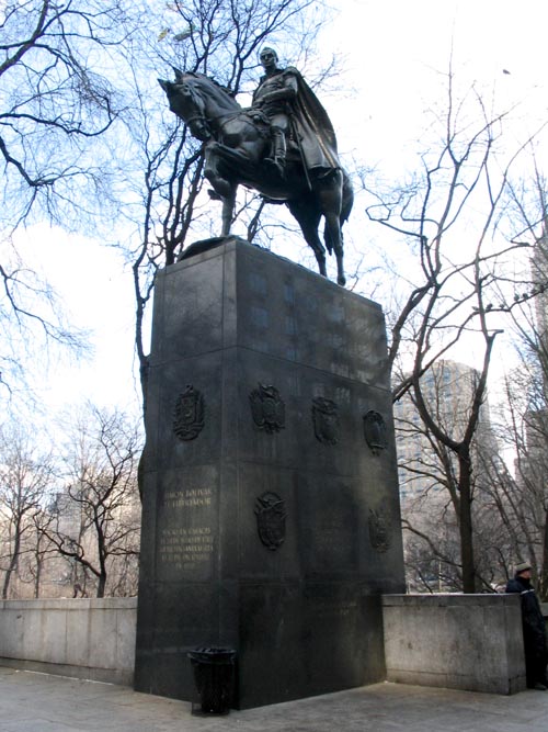 Simon Bolivar Monument, Bolivar Plaza, Central Park South at Sixth Avenue, Central Park, Manhattan