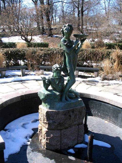 Burnett Fountain, Conservatory Garden, Central Park, Manhattan, February 28, 2007