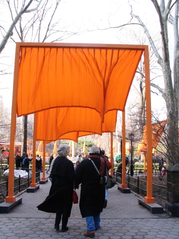 61st Street Entrance, Christo and Jeanne-Claude's Gates Project: Opening Day