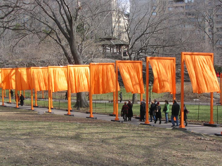 Near the 65th Street Transverse, Christo and Jeanne-Claude's Gates Project: Opening Day
