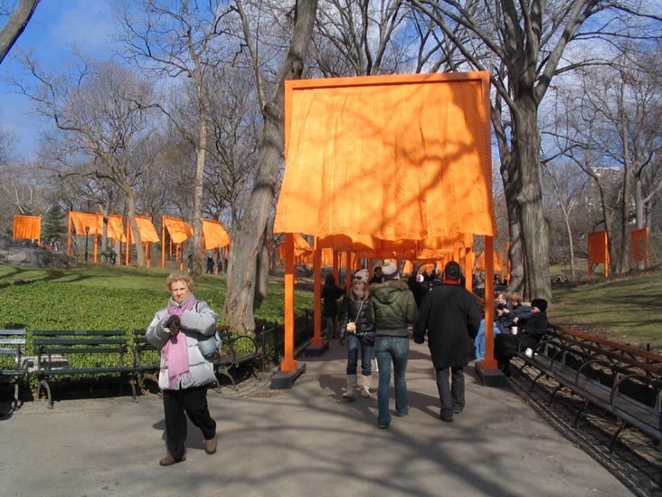 Near the 65th Street Transverse, Christo and Jeanne-Claude's Gates Project: Opening Day
