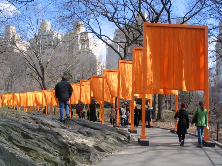 Near the Balto Statue, Christo and Jeanne-Claude's Gates Project: Opening Day