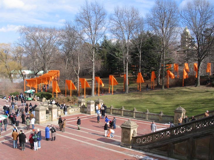 Bethesda Terrace, Christo and Jeanne-Claude's Gates Project: Opening Day