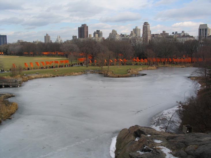 View from Belvedere Castle, Christo and Jeanne-Claude's Gates Project: Opening Day