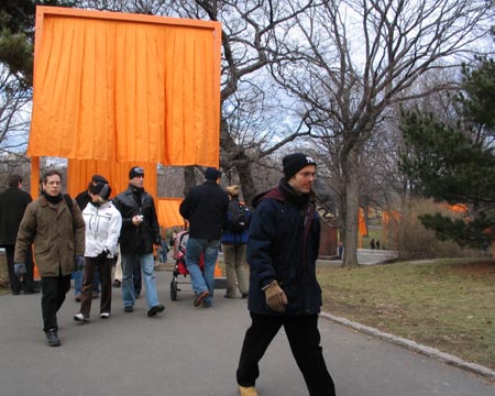 Near the Great Lawn, Christo and Jeanne-Claude's Gates Project: Opening Day