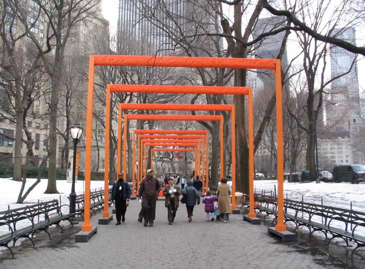 Support Beams, Preparations for Christo and Jeanne Claude's The Gates Project, Central Park, February 8, 2005