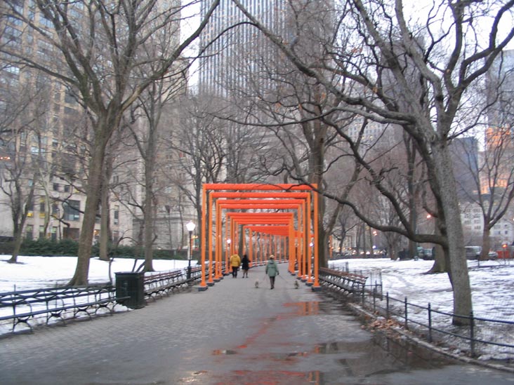 Support Beams, Preparations for Christo and Jeanne Claude's The Gates Project, Central Park, February 8, 2005