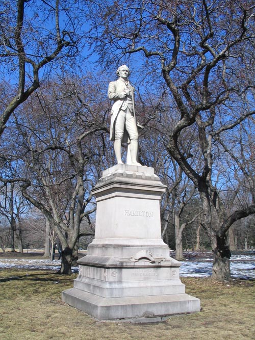 Alexander Hamilton Monument, Central Park, Manhattan, February 28, 2007