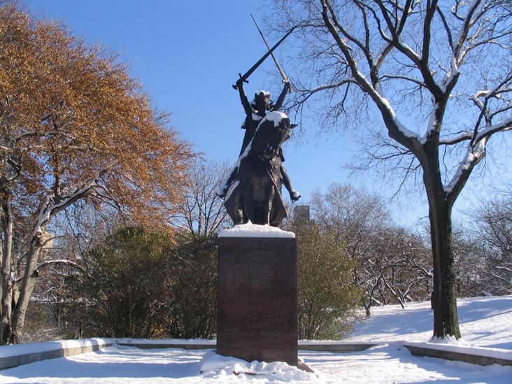 King Wladyslaw Jagiello Monument, Turtle Pond, Central Park, December 9, 2005