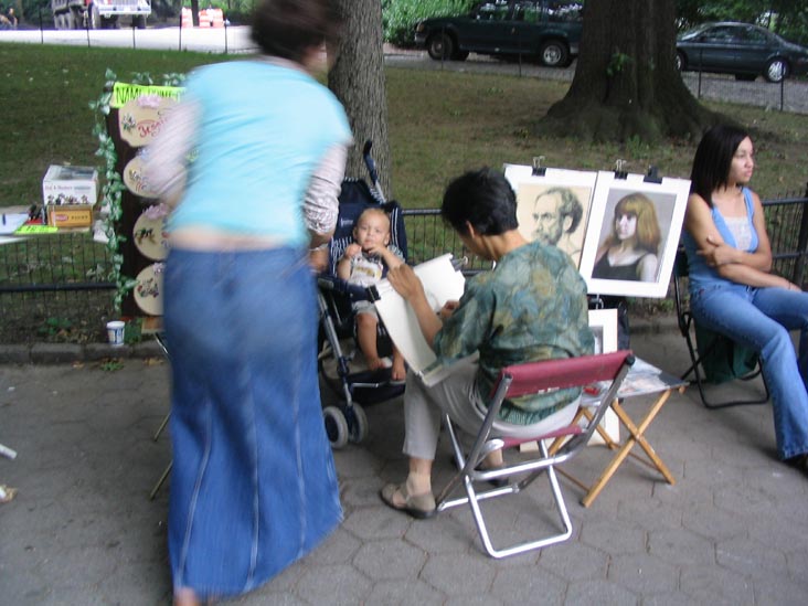 Sketch, Wien Walk, Central Park, Manhattan, August 11, 2004