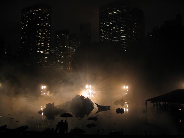 Pierre Huyghe's "A Journey That Wasn't," Wollman Rink, Central Park, October 14, 2005