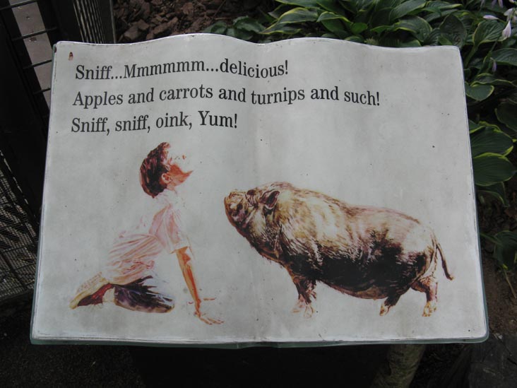 Interpretive Sign, Tisch Children's Zoo, Central Park, Manhattan, July 7, 2009