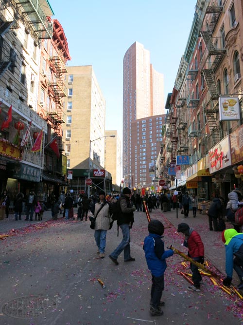 Bayard Street Between Mott Street and Elizabeth Street, Chinatown, Lower Manhattan, February 28, 2015