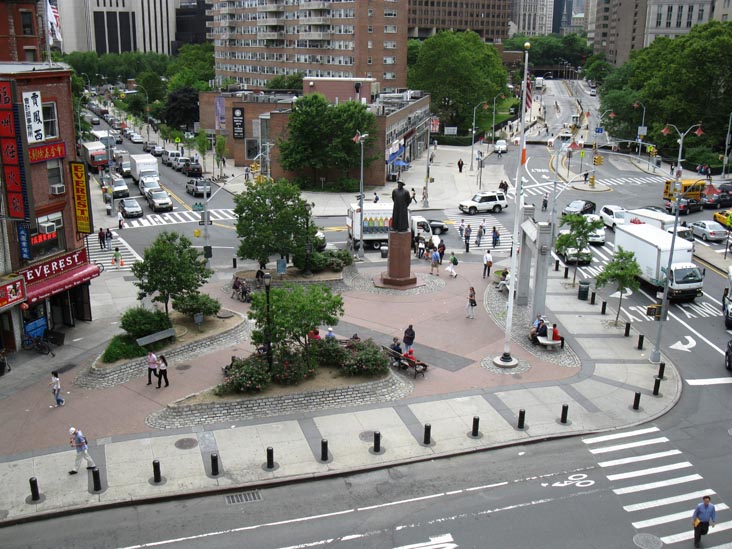 View Of Chatham Square From Fourth Floor of 2 East Broadway, Chinatown, Lower Manhattan