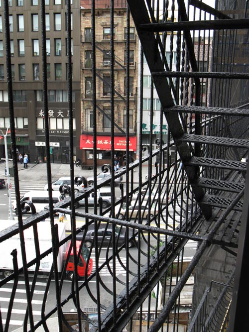 View From Fourth Floor Fire Escape, 2 East Broadway, Chinatown, Lower Manhattan