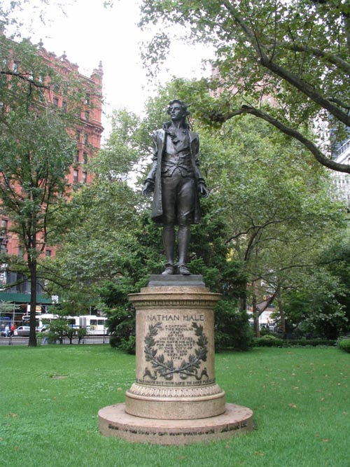 Nathan Hale Statue, City Hall, City Hall Park, Lower Manhattan