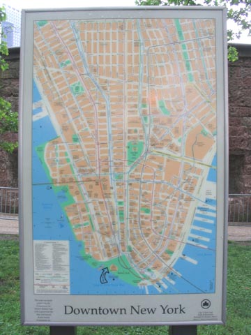 Map of Downtown, Battery Park