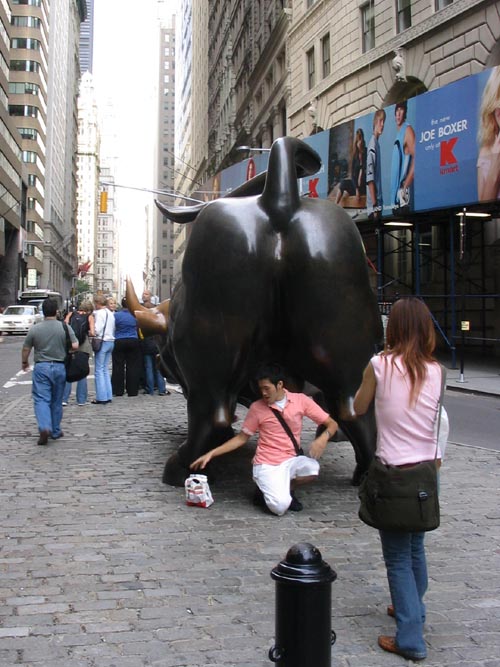 Charging Bull, Bowling Green, Lower Manhattan, August 6, 2004