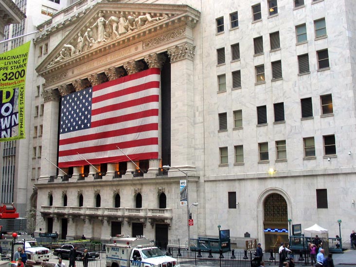 New York Stock Exchange, 18 Broad Street, Lower Manhattan, September 30, 2004
