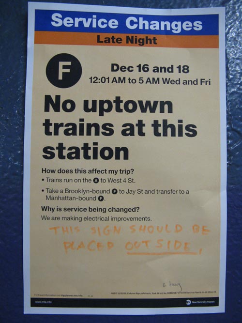 East Broadway Station, Lower East Side, Manhattan, December 17, 2009