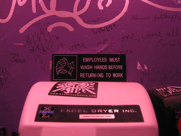Employees Must Wash Hands, Fontana's, 105 Eldridge Street, Lower East Side, Manhattan, July 8, 2009
