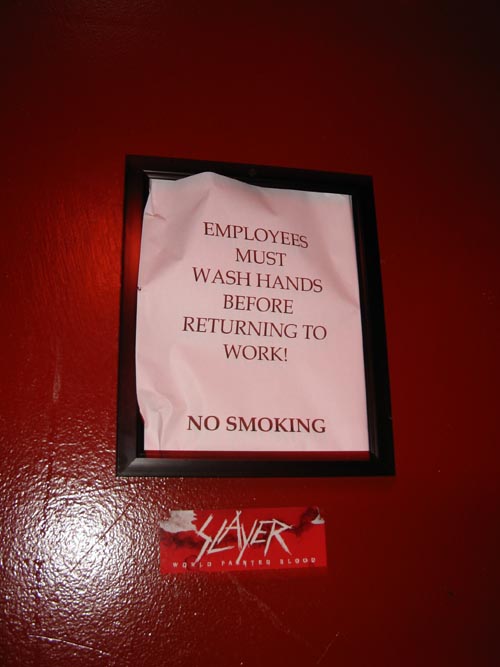 Employees Must Wash Hands, Fontana's, 105 Eldridge Street, Lower East Side, Manhattan, November 17, 2009
