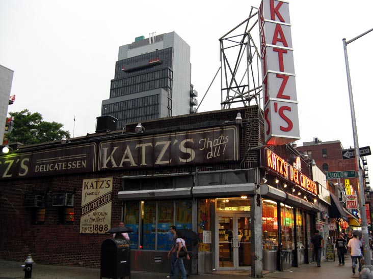 Katz's Delicatessen, 205 East Houston Street at Ludlow Street, Lower East Side, Manhattan
