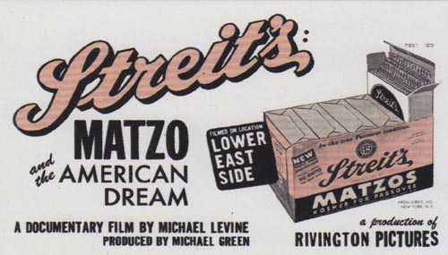 Streit's: Matzo and the American Dream Documentary Card