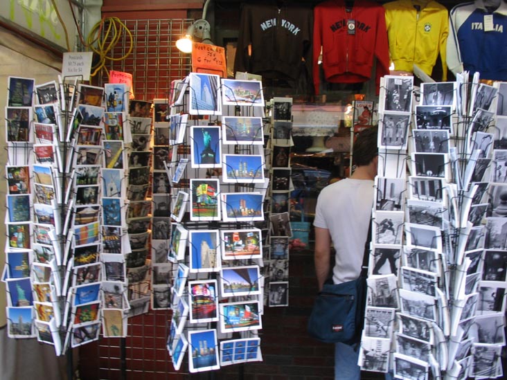 Postcards, West Side of Mulberry Street Between Grand and Hester Streets, Little Italy, Lower Manhattan, July 29, 2004