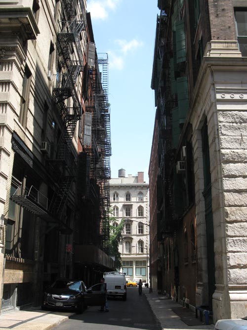 Looking North Up Cortlandt Alley From Franklin Street, Lower Manhattan, August 8, 2011
