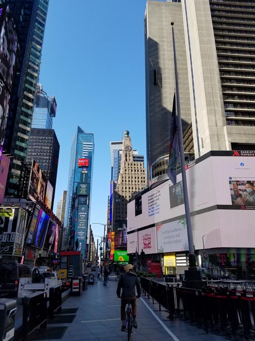 Times Square, Midtown Manhattan, May 7, 2020, 8:56 a.m.