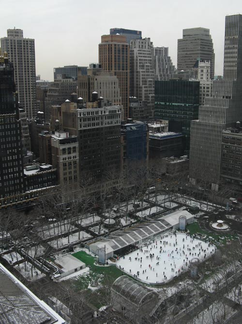 Bryant Park From 11 West 42nd Street, Midtown Manhattan, January 19, 2009