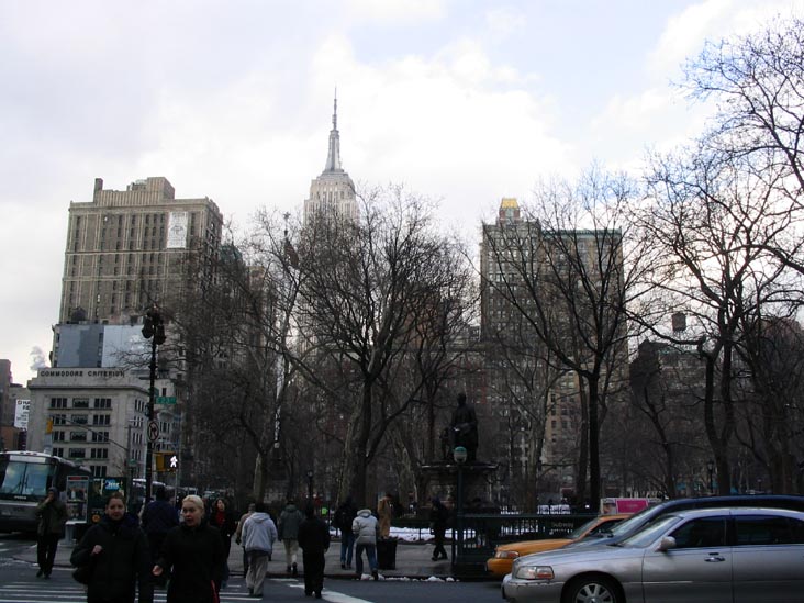 View of the Empire State Building From Madison Square Park, Midtown Manhattan